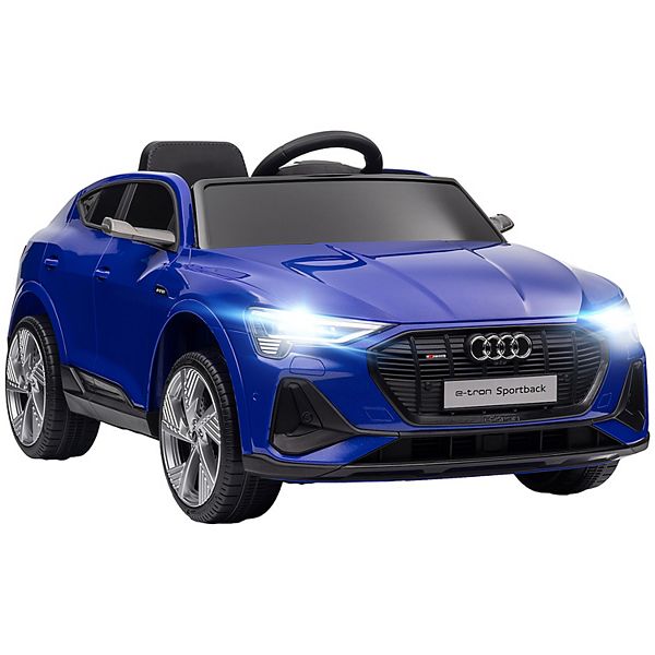 Aosom 12V Kids Electric Ride On Audie Sports Car Игрушка на батарейках с пультом дистанционного управления для родителей, ремень безопасности, светодиодная подсветка, музыка и звуковой сигнал для детей от 3 до 5 лет, красный Aosom