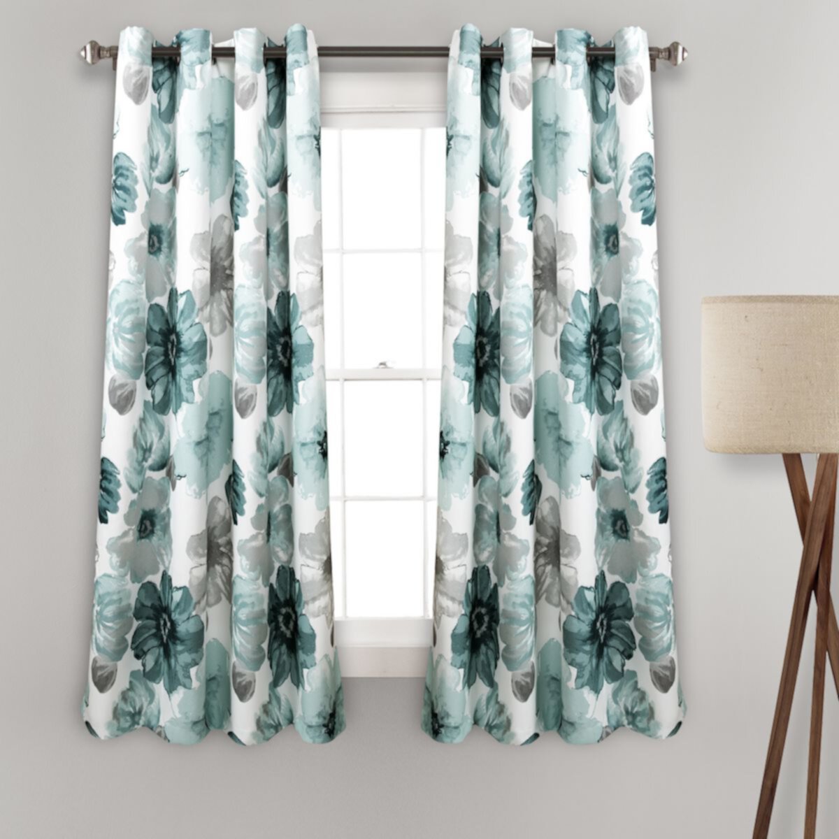 Lush Decor Leah Light Filtering Set of 2 Window Curtain Panels Lush Décor