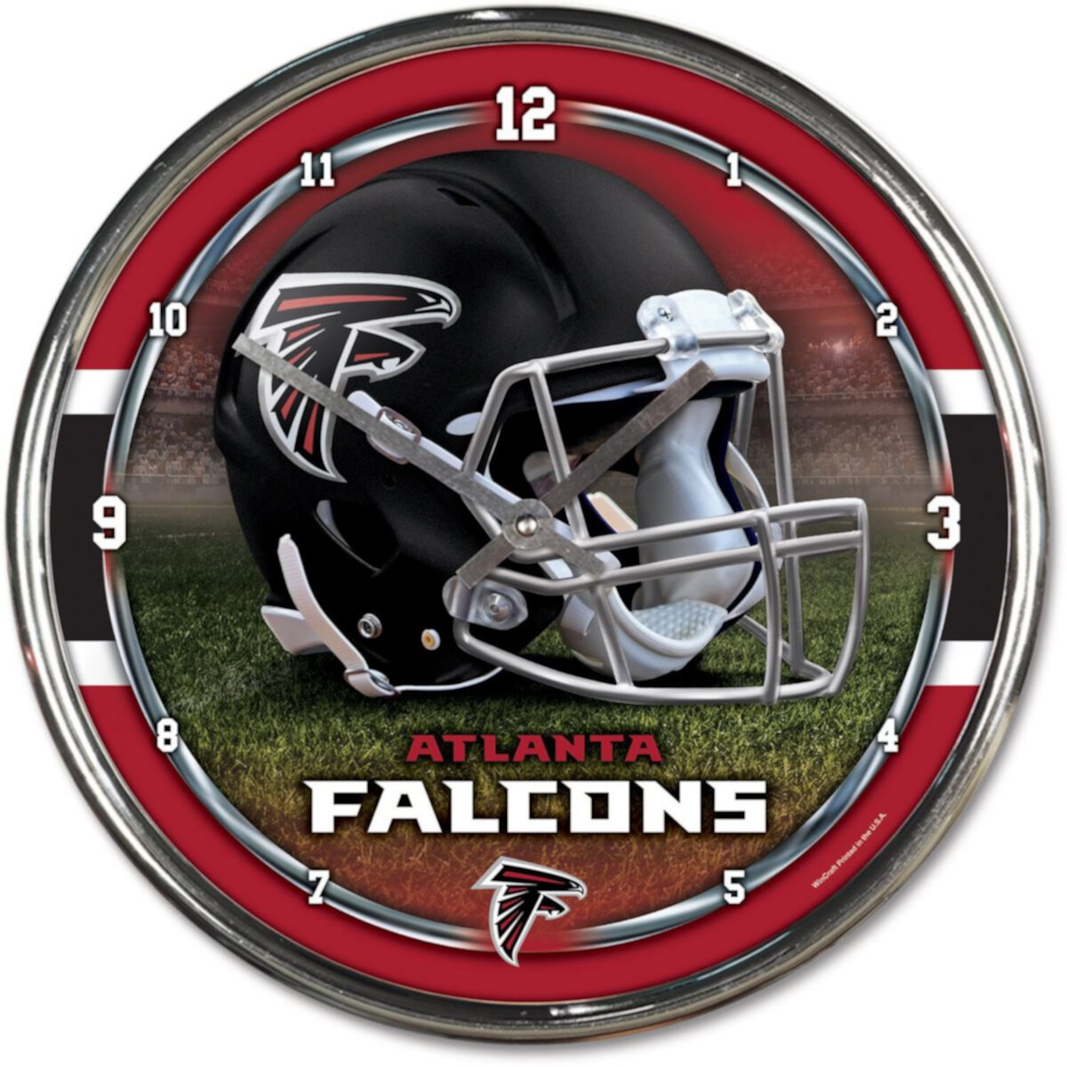 Хромированные настенные часы WinCraft Atlanta Falcons Unbranded