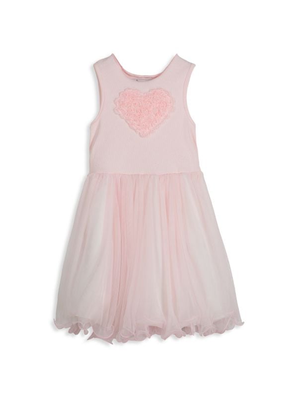 Платье-пачка с розовым сердечком для маленьких девочек и девочек Pippa & Julie