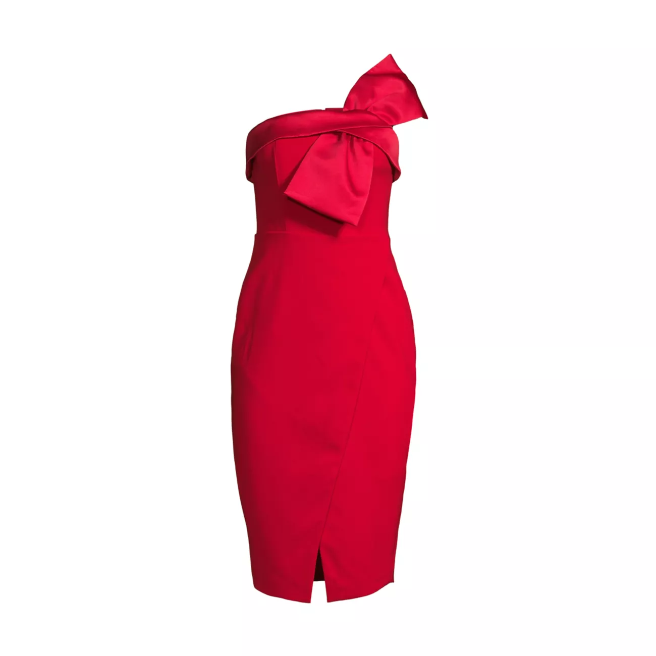 Emily Bow-Embellished Wrap Midi-Dress LAVISH ALICE