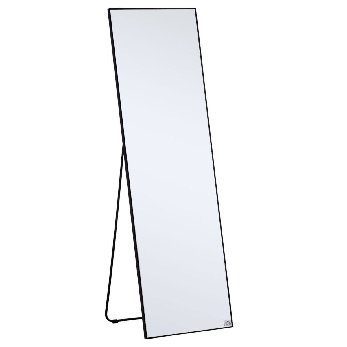 HOMCOM стеклянное зеркало в полный рост, отдельностоящее или настенное зеркало для платья для спальни, гостиной, ванной комнаты, черное HomCom
