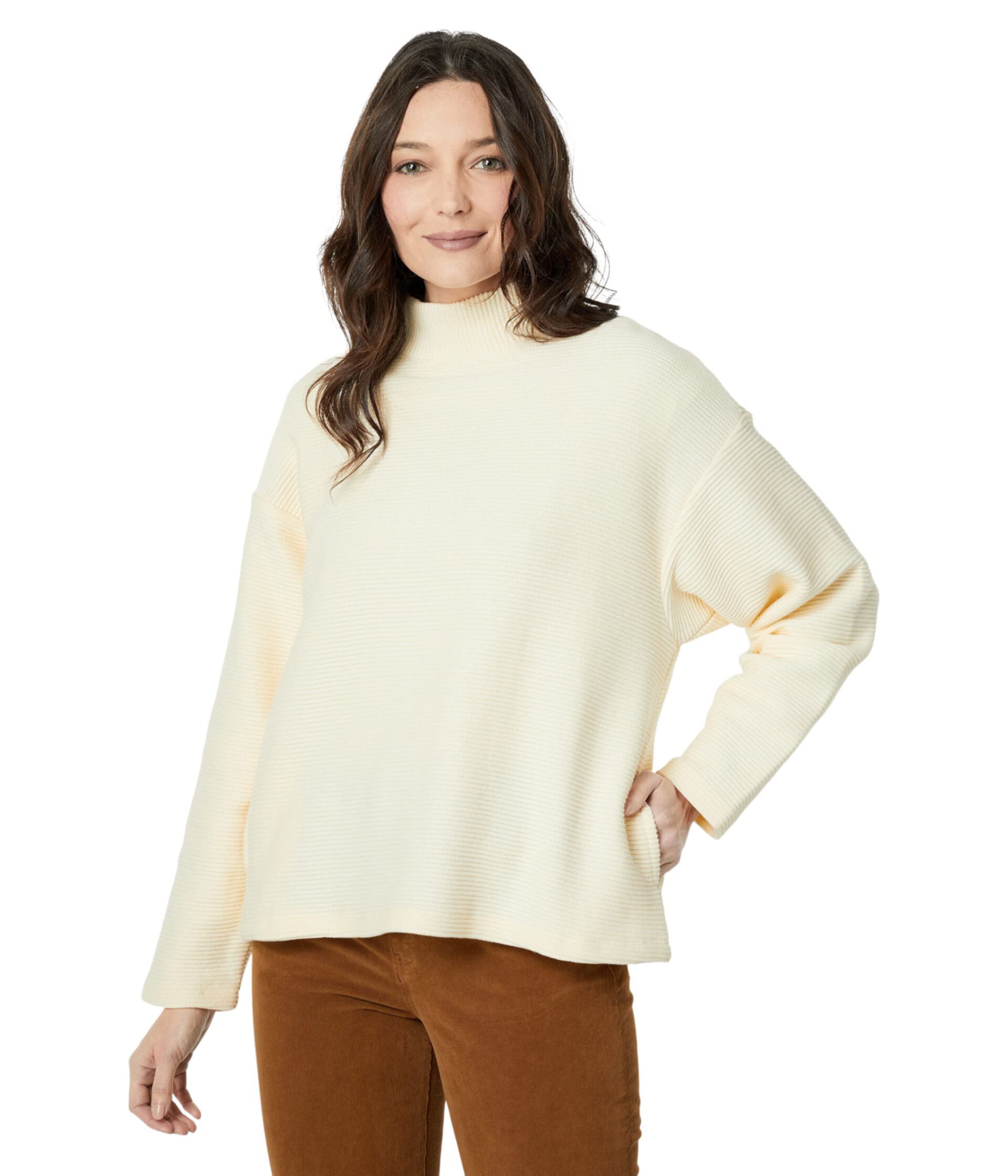 Флисовый худи Madewell Beer Funnel Neck с боковыми карманами и мягким воротником, 100% хлопок Madewell