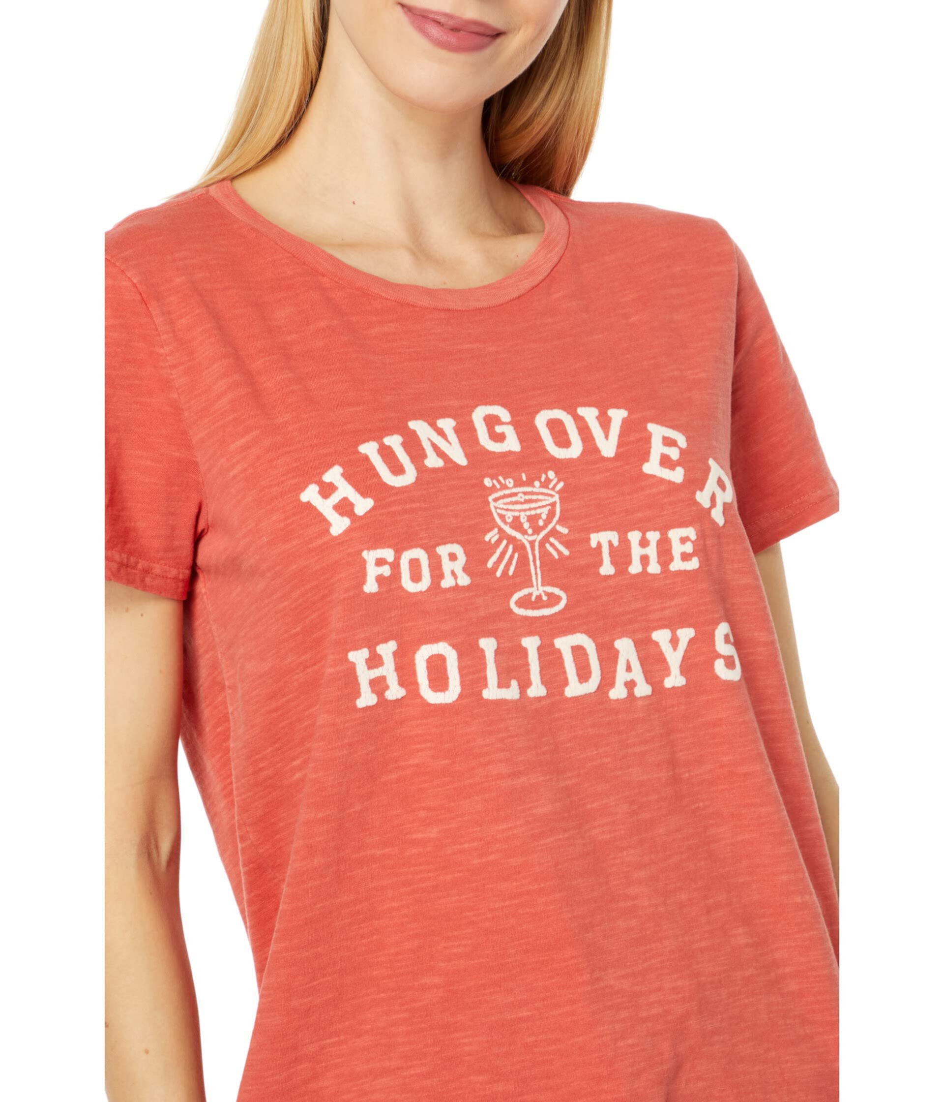 Классическая футболка с круглым вырезом Hungover For The Holidays Lucky Brand