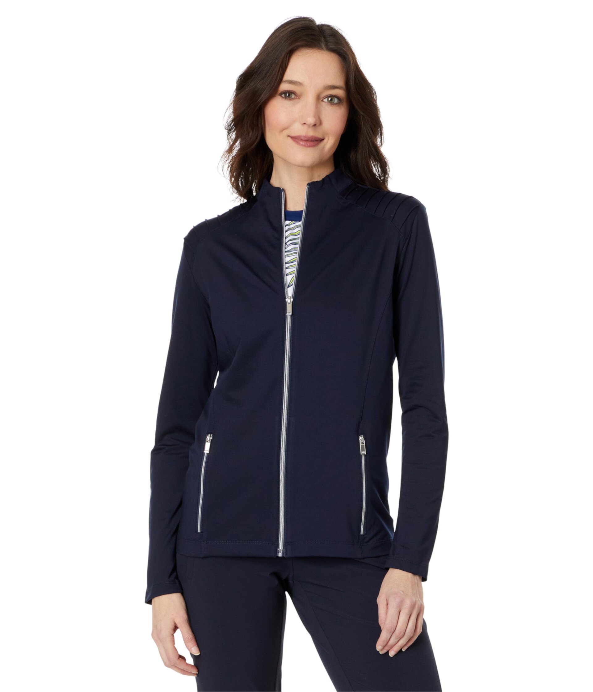 Siona Zip Front Golf Jacket Tail Activewear