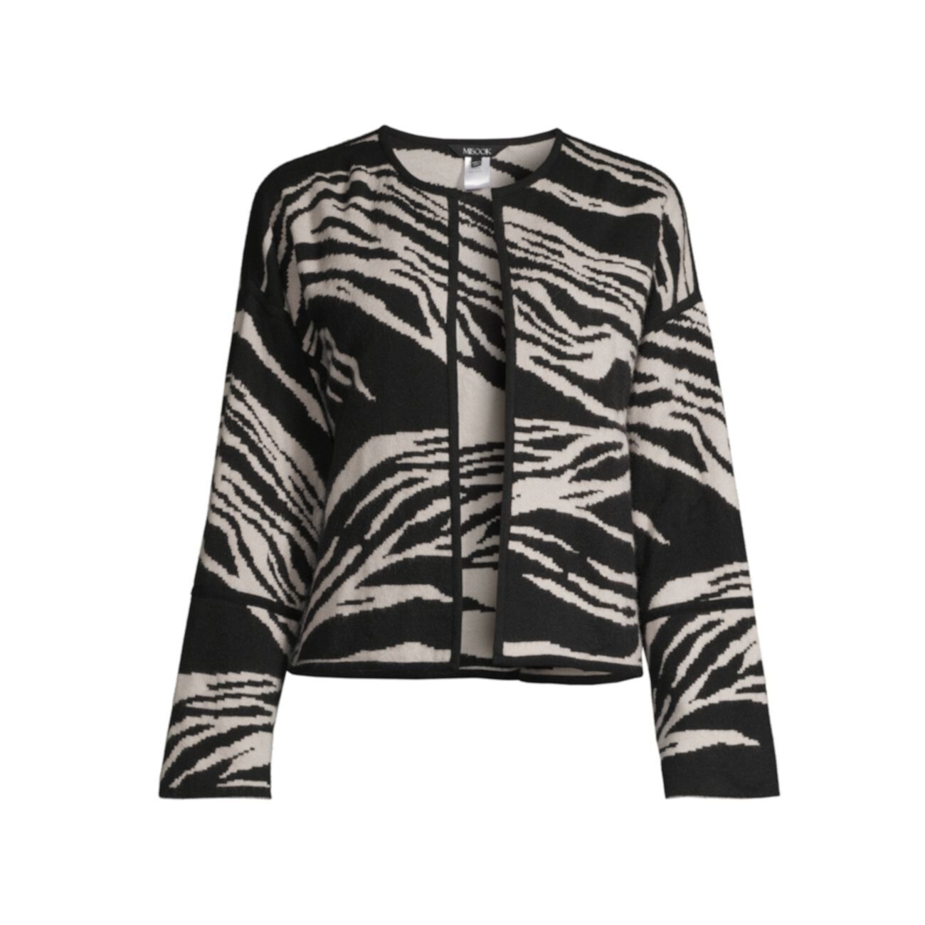 Reversible Zebra Knit Jacket Misook