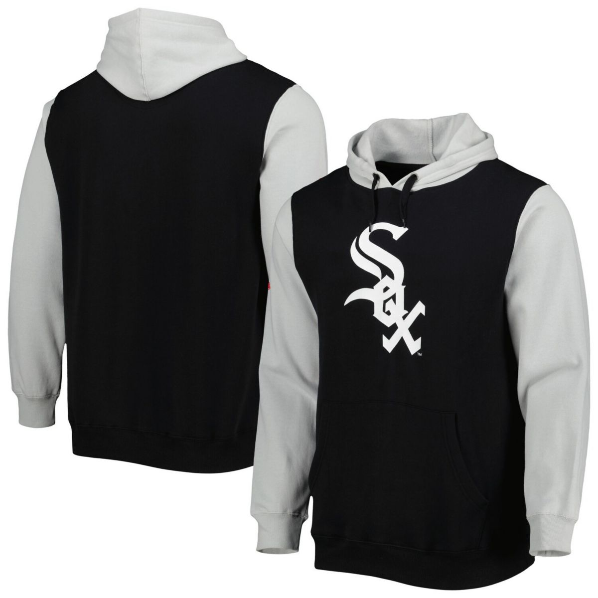 Men's Stitches Black/Gray Chicago White Sox Team Pullover Hoodie Stitches