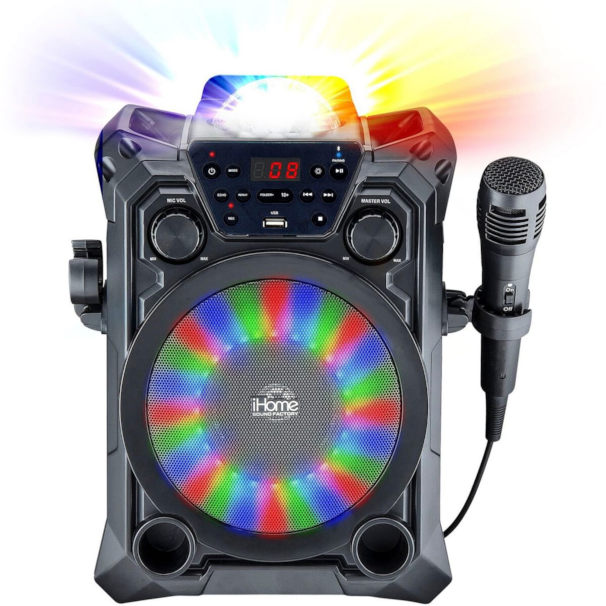 KIDdesigns iHome Bluetooth Karaoke Machine with Party Lights KIDdesigns