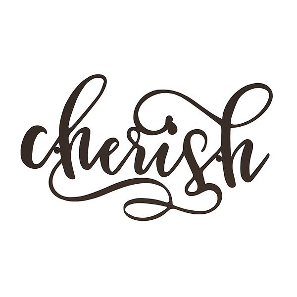 Lavish Home Metal Cutout Cursive &#34;Cherish&#34; Настенный декор Lavish Home