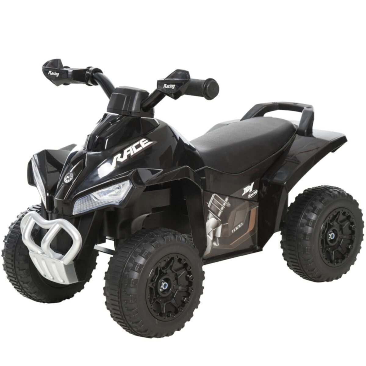 Aosom NO Power Ride on Car for Kids 4 Wheel Foot to Floor Sliding Walking Push Along ATV Toy for 18 36 Months Pink Aosom