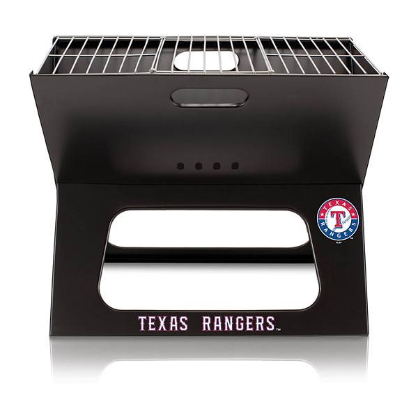 Портативный гриль Picnic Time Texas Rangers X-Grill с графикой команды, складной, 47 см x 28 см, с чехлом из полиэстера Picnic Time