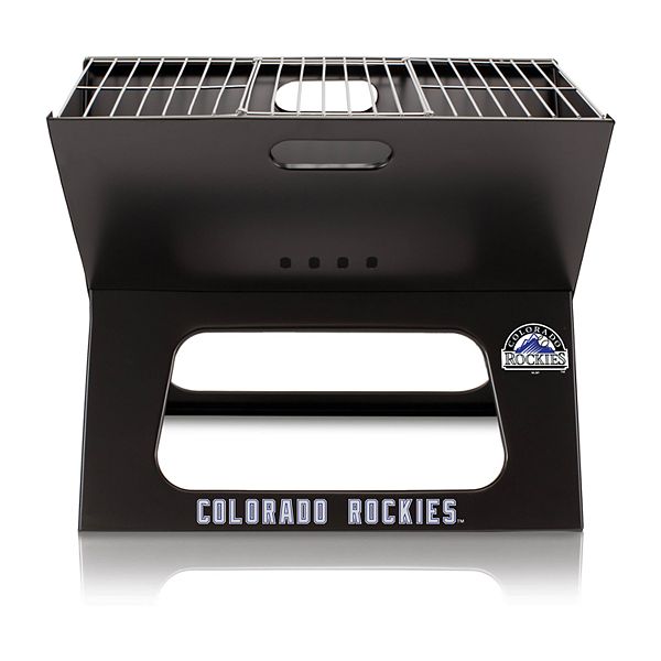 Пр portативный гриль Picnic Time Colorado Rockies X-Grill с командной графикой, складной, 47 см х 28 см, включая сумку из полиэстера Picnic Time