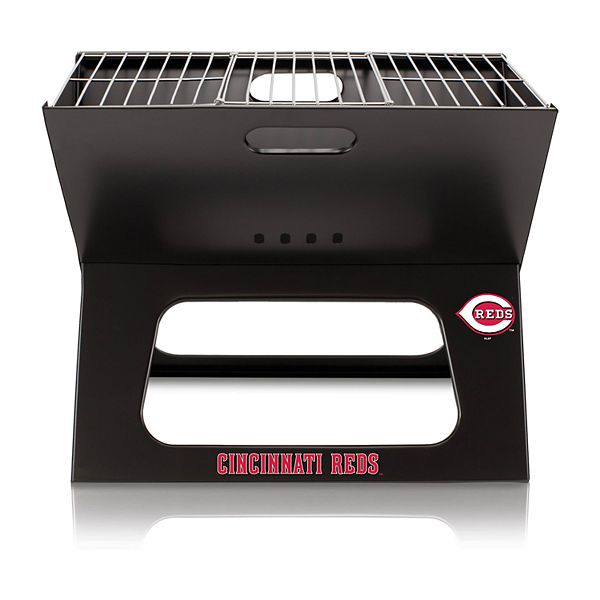 Портативный гриль Picnic Time Cincinnati Reds X-Grill с жарочной решеткой 47 см х 28 см, черный, 600D полиэстер Picnic Time