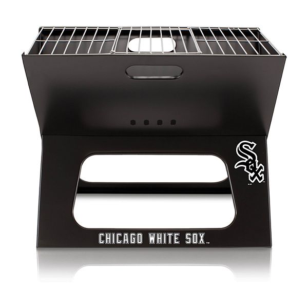 Мини-гриль Picnic Time Chicago White Sox X-Grill переносной с плоскими решетками, 18.5 дюймов x 11 дюймов, чёрный 600D полиэстер Picnic Time