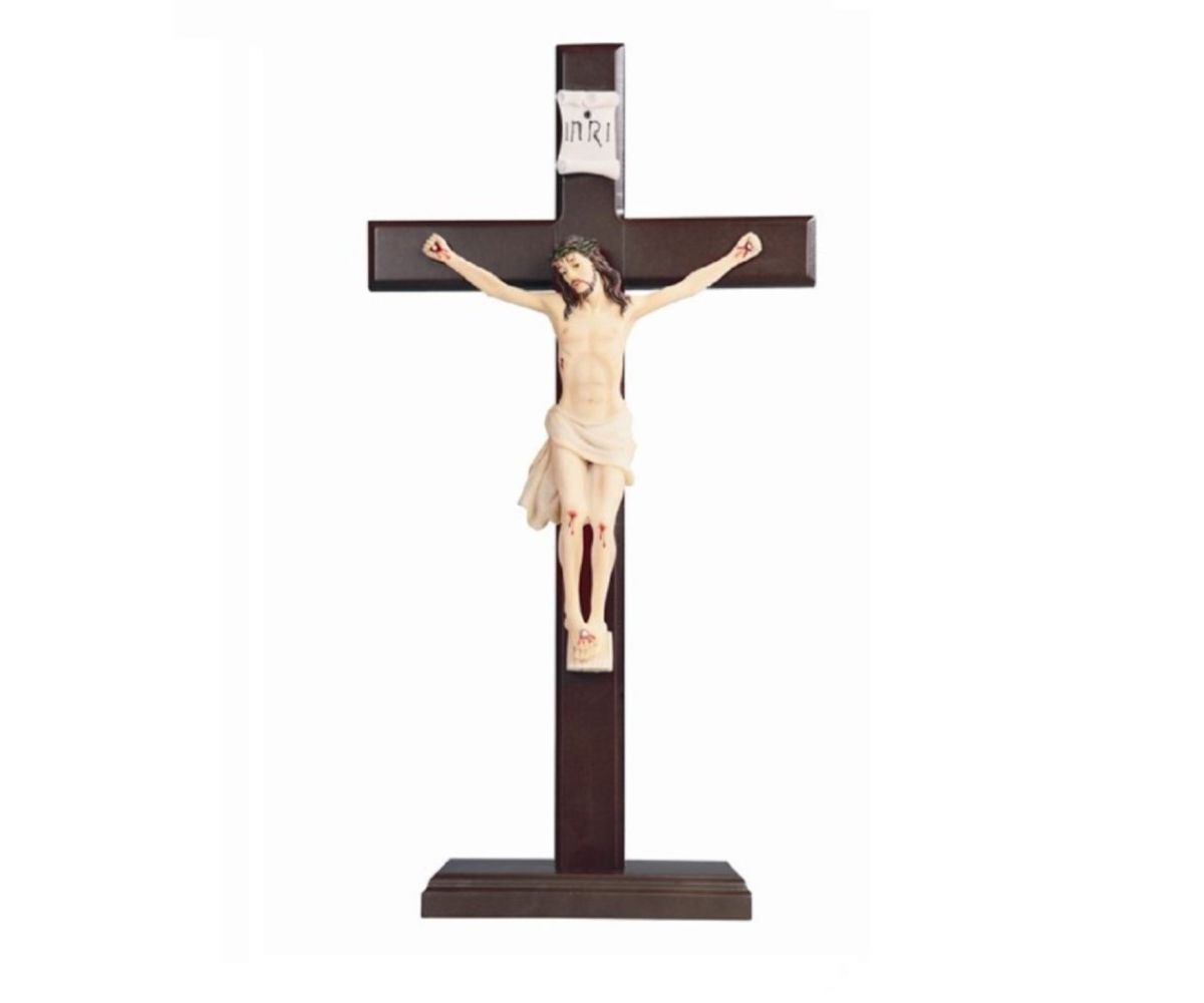 FC Design Иисус пригвожден на кресте 16H Распятие Святая статуя Религиозное украшение Статуэтка Скульптура F.C Design