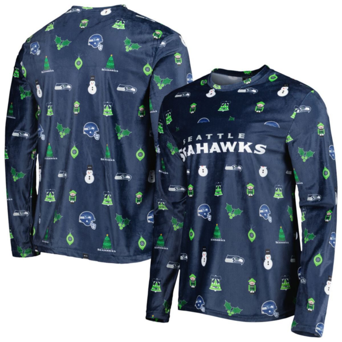 Мужская Футболка FOCO Seattle Seahawks Holiday Repeat FOCO