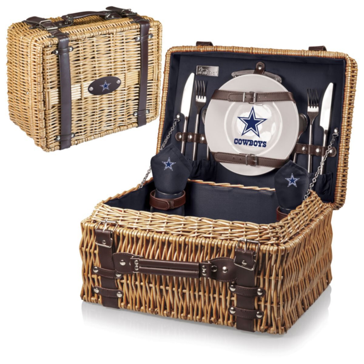 Корзина для пикника Picnic Time Dallas Cowboys Champion с сервисом для 2 Picnic Time