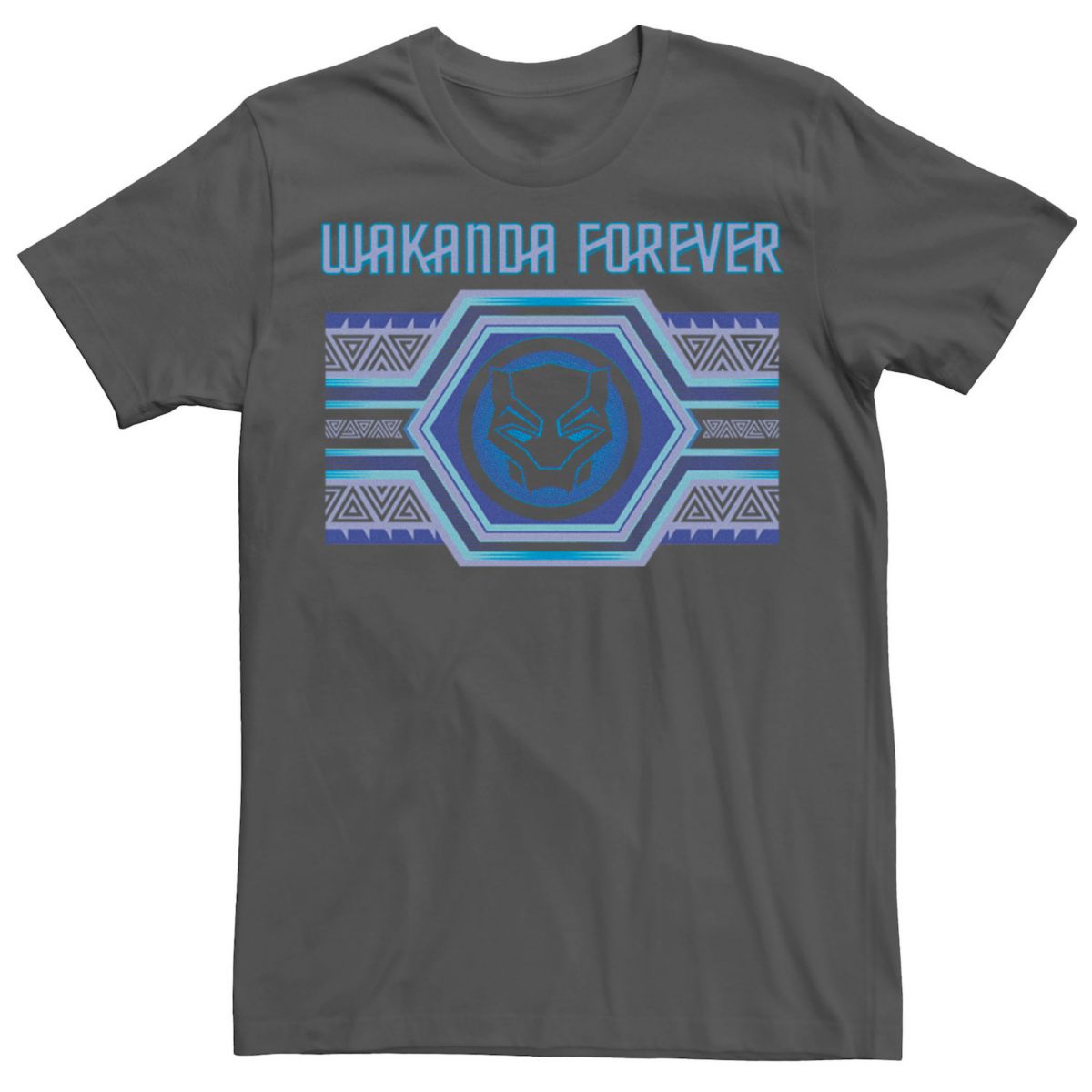 Мужская футболка Marvel Wakanda Forever Icon в полоску с логотипом Licensed Character
