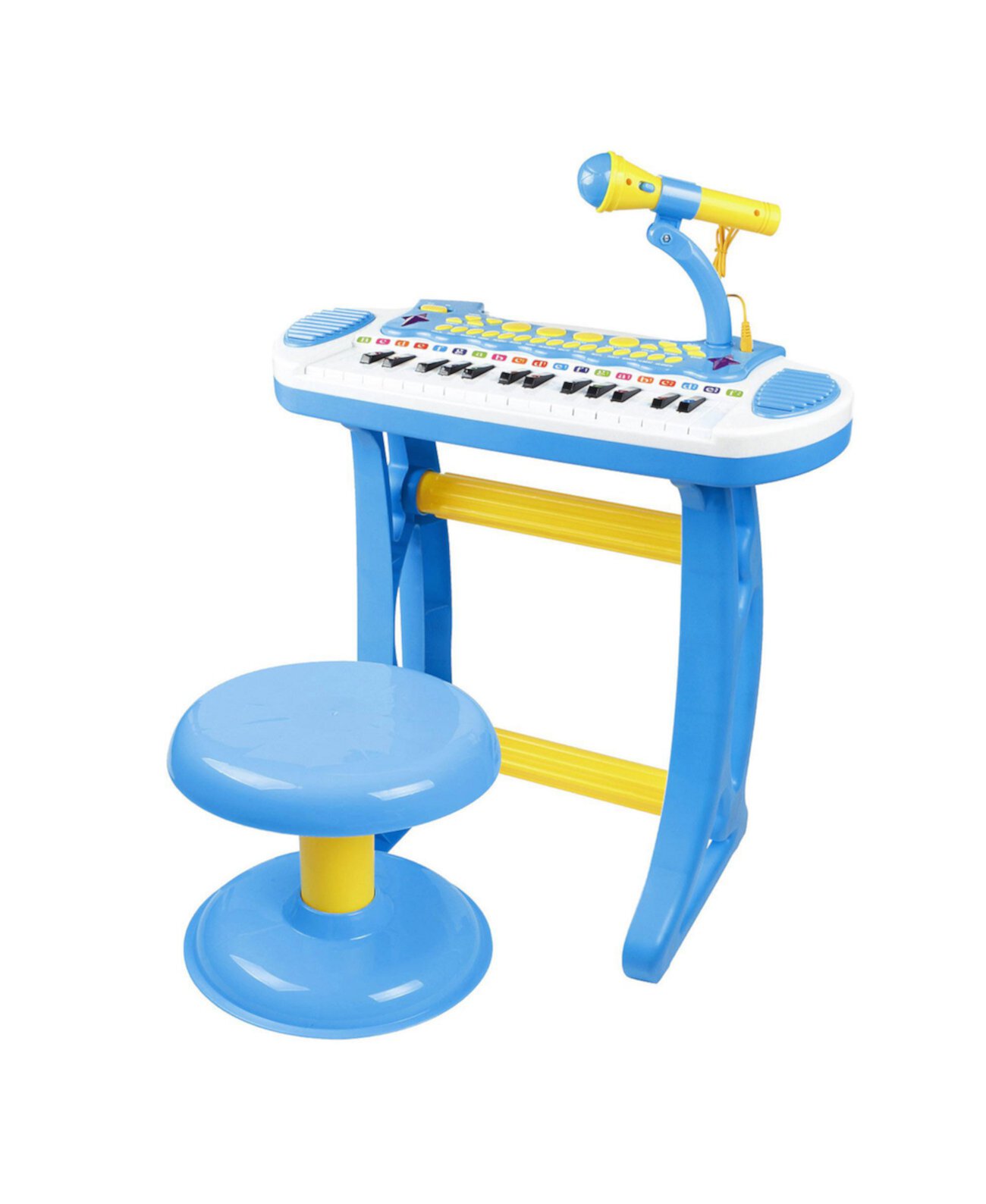 Детская игрушечная органная клавиатура с подсветкой, 22 музыкальных трека, синяя Qaba