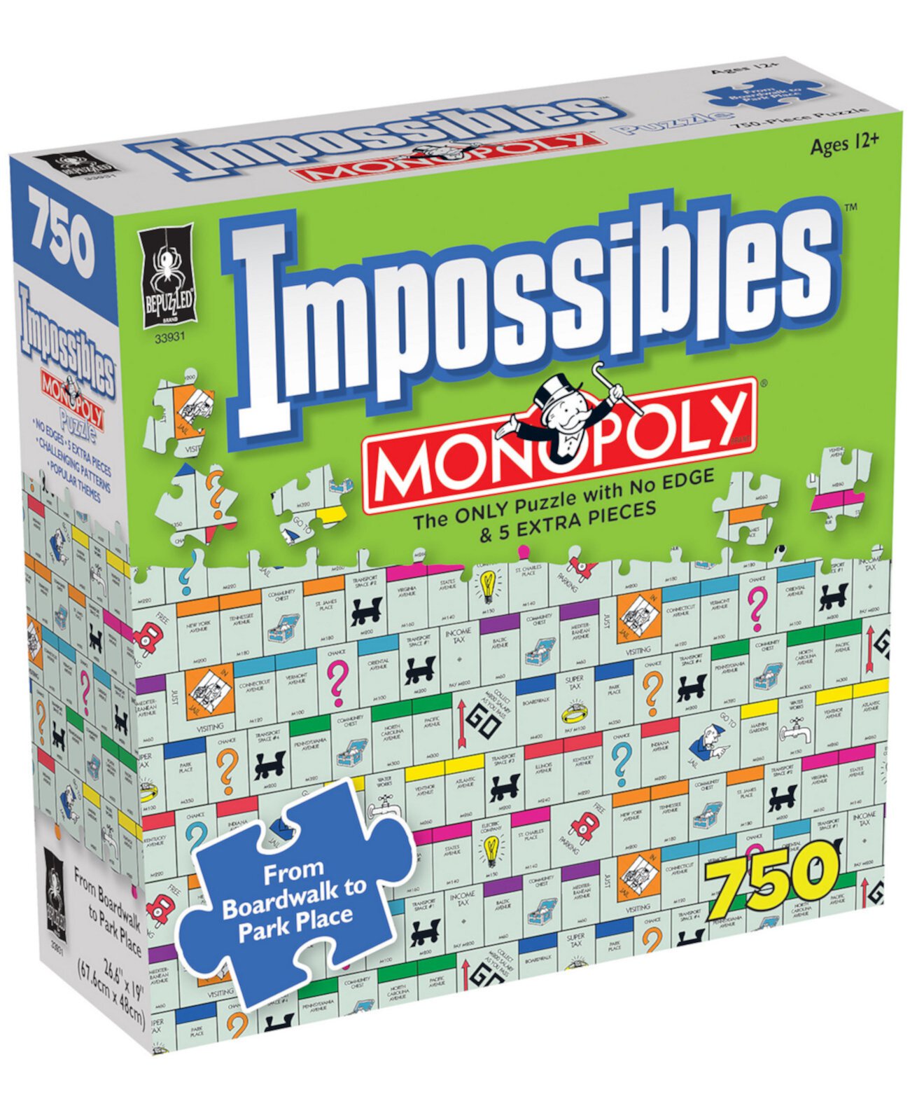 Набор пазлов Hasbro Monopoly Impossible, 750 деталей BePuzzled