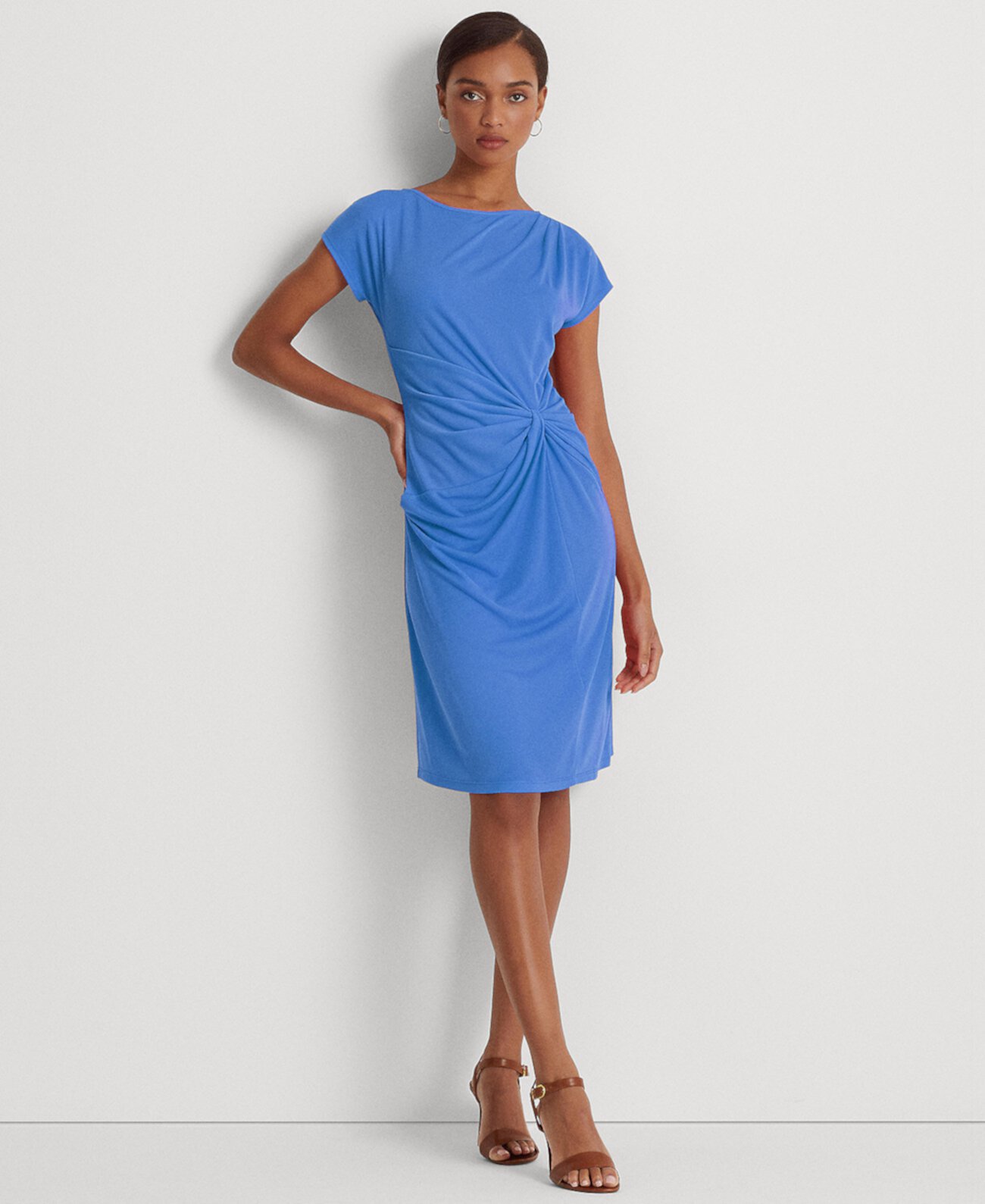 Женское трикотажное платье с перекручиванием спереди Ralph Lauren