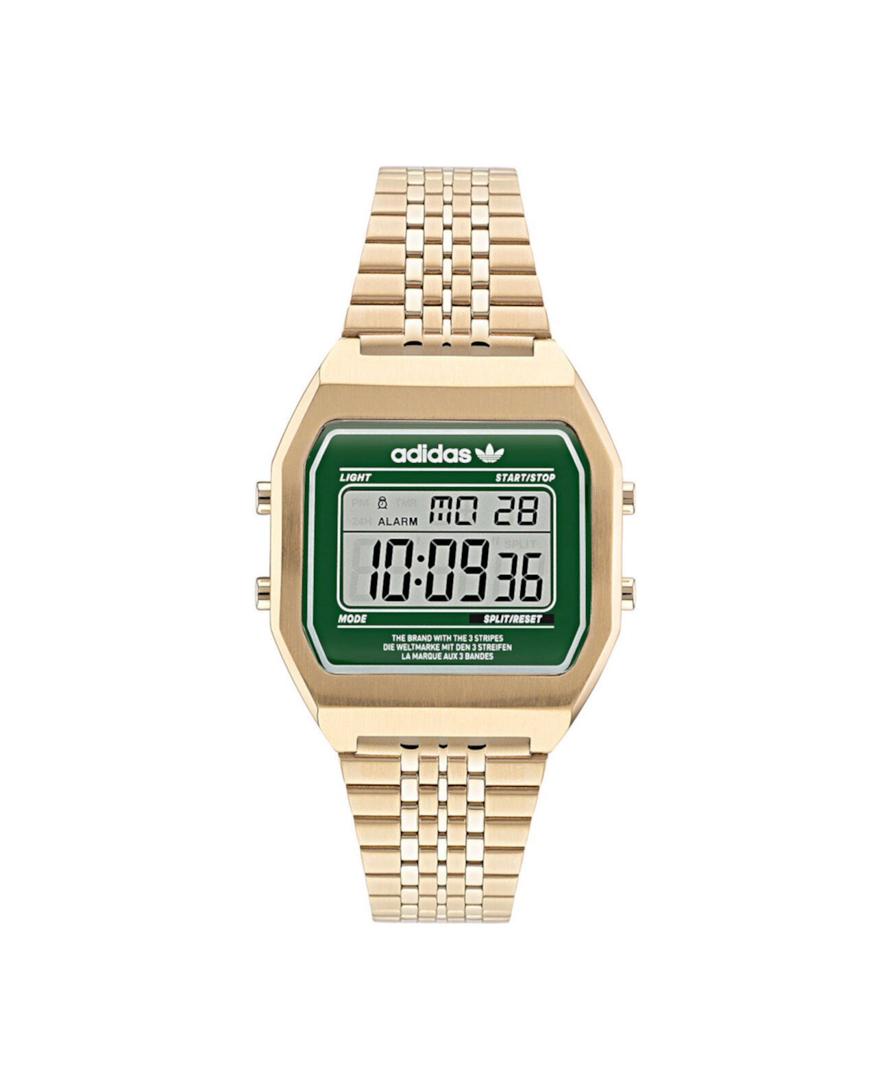 Смарт часы Adidas Unisex Digital Two Gold-Tone Stainless Steel Bracelet 36mm Adidas