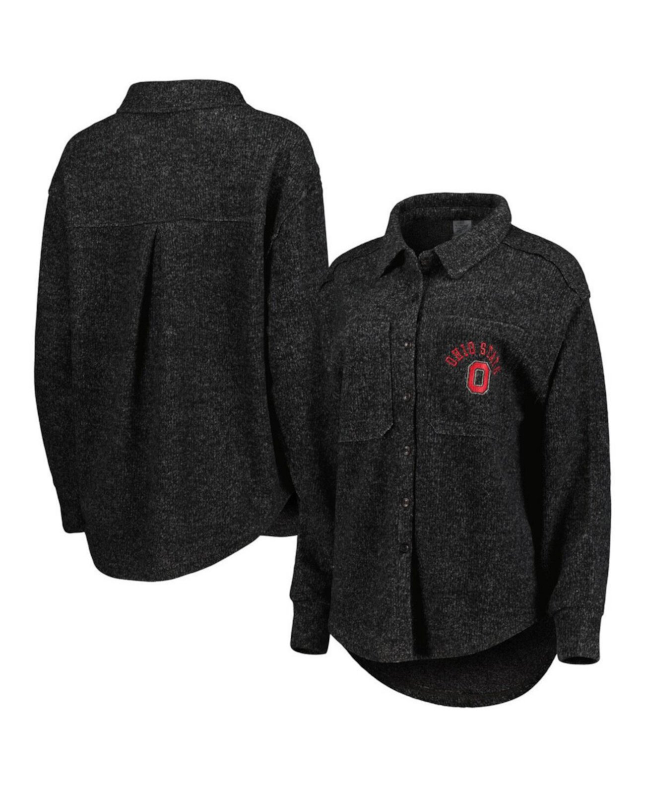 Черная женская куртка на пуговицах из трех смесовых материалов Ohio State Buckeyes Switch It Up Gameday Couture