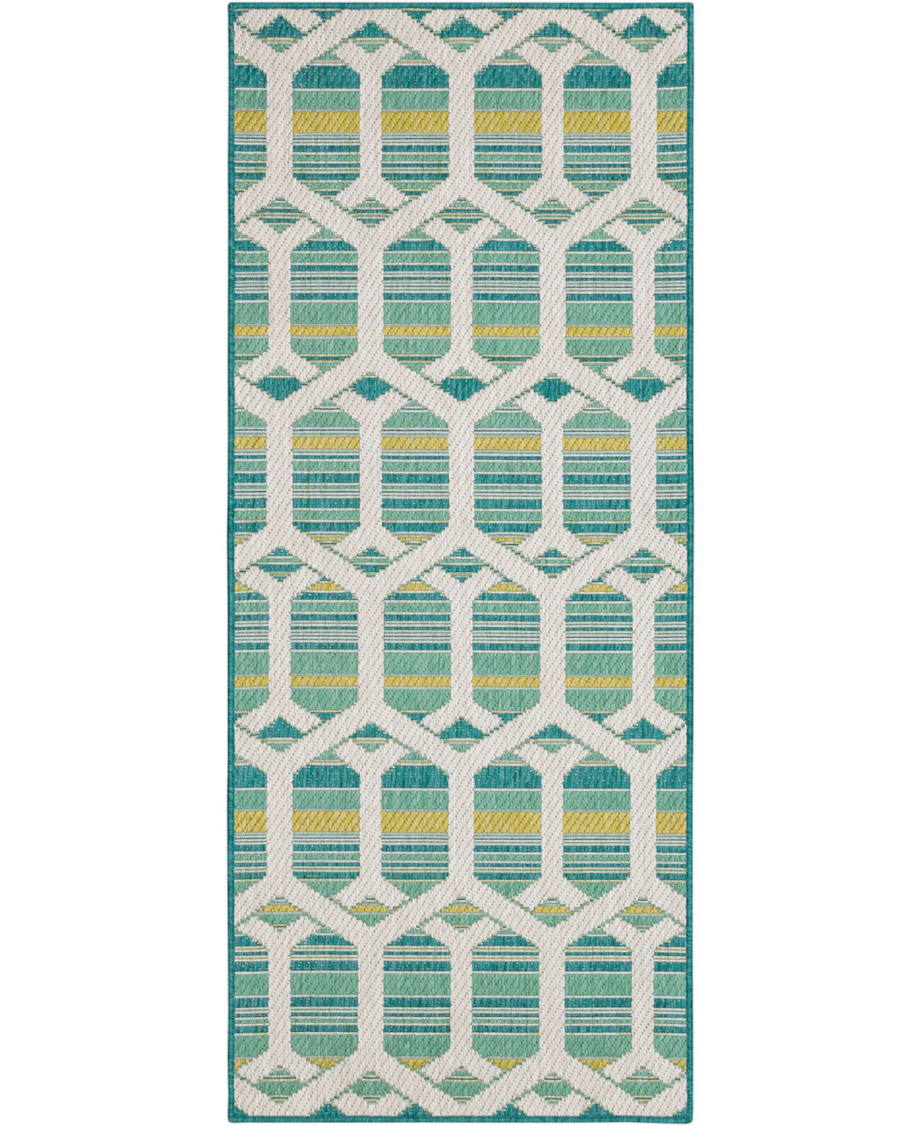 Malibu Outdoor Hex Trellis 2'5" x 6' Area Rug Mohawk