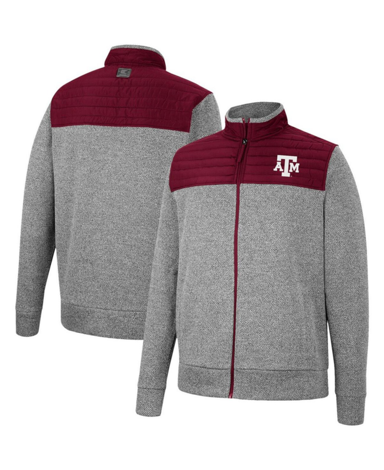 Мужская Куртка Colosseum Texas A&M Aggies Putter Herringbone на молнии Colosseum