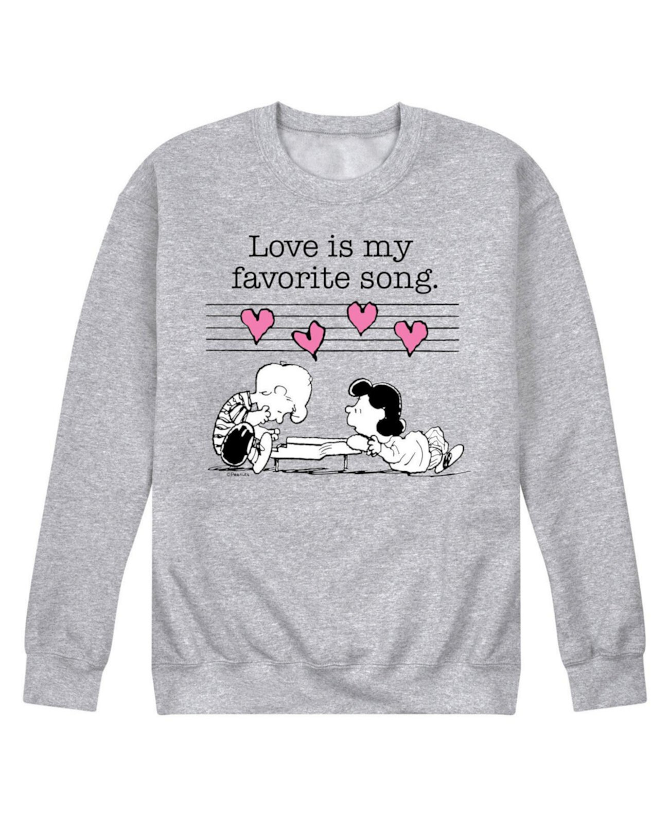Мужская флисовая толстовка Peanuts Love is Favorite Song AIRWAVES