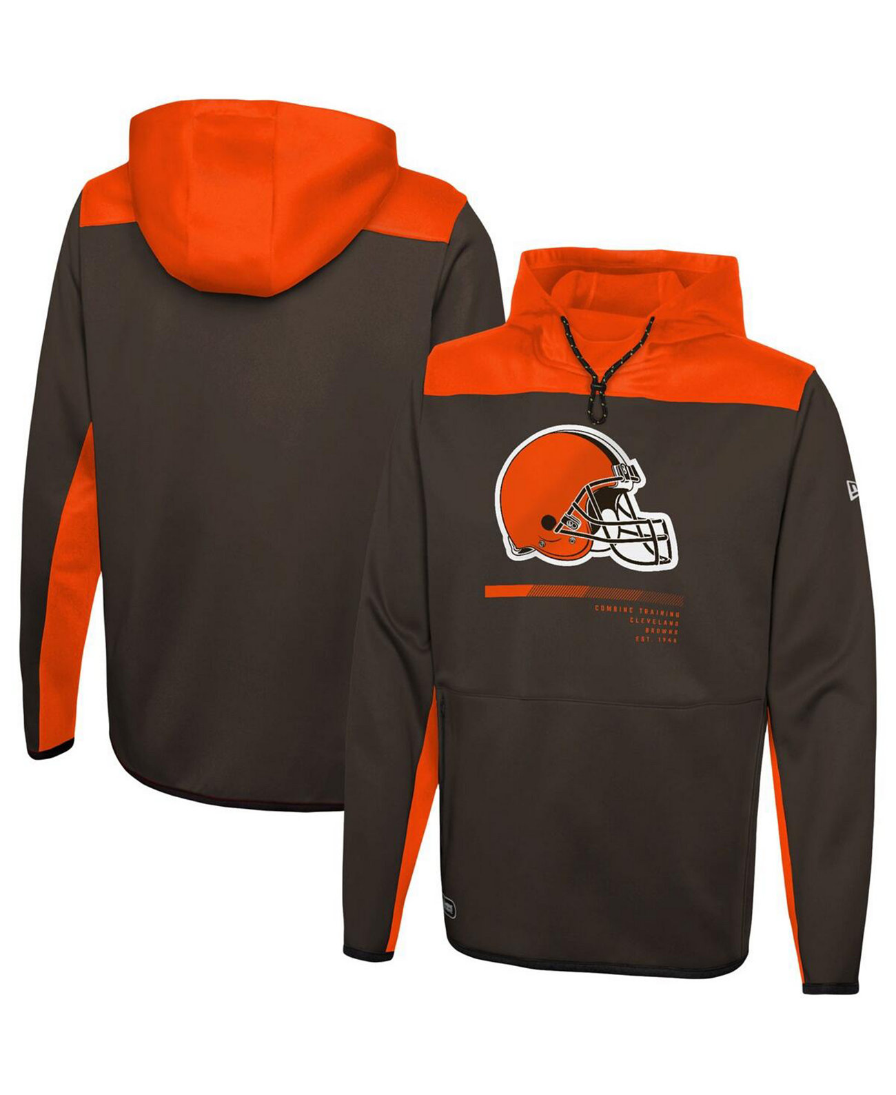 Мужской Пуловер New Era Cleveland Browns Combine Authentic Hard Hitter New Era