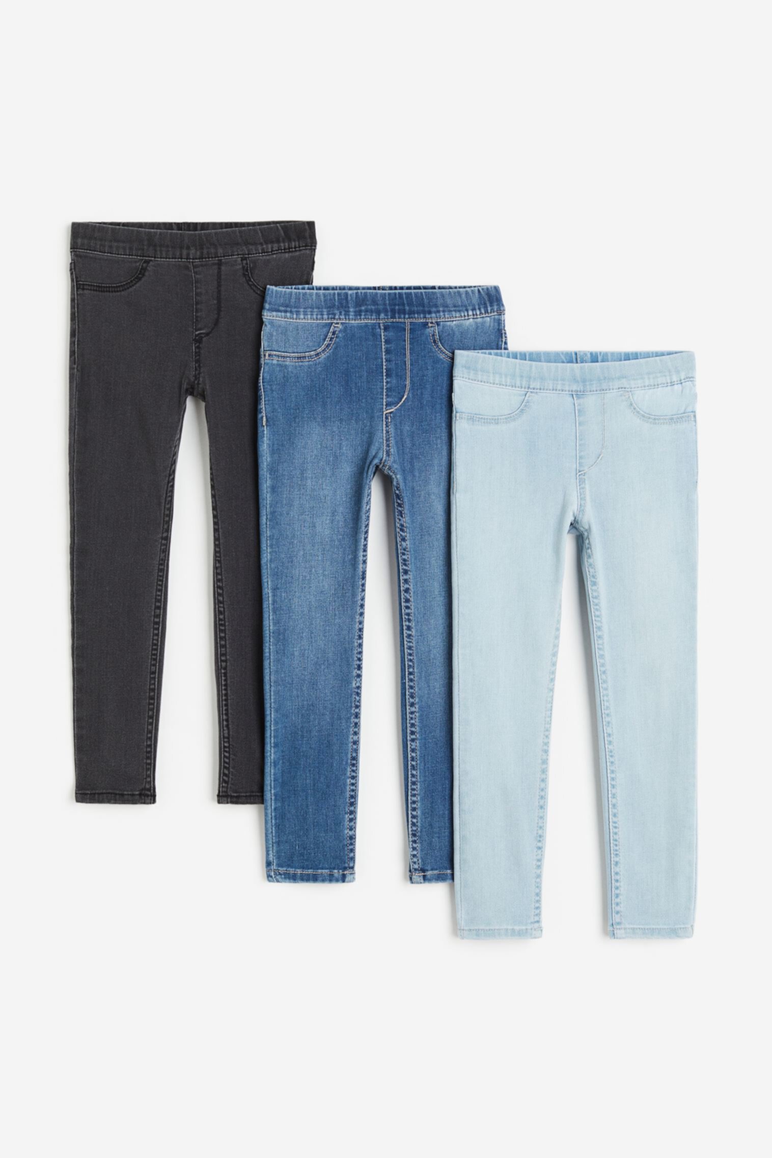 3 пары джинсовых джеггинсов H&M