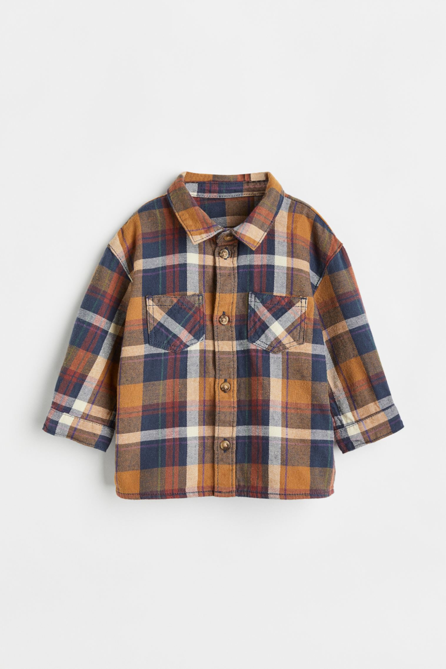 Хлопковая фланелевая рубашка H&M