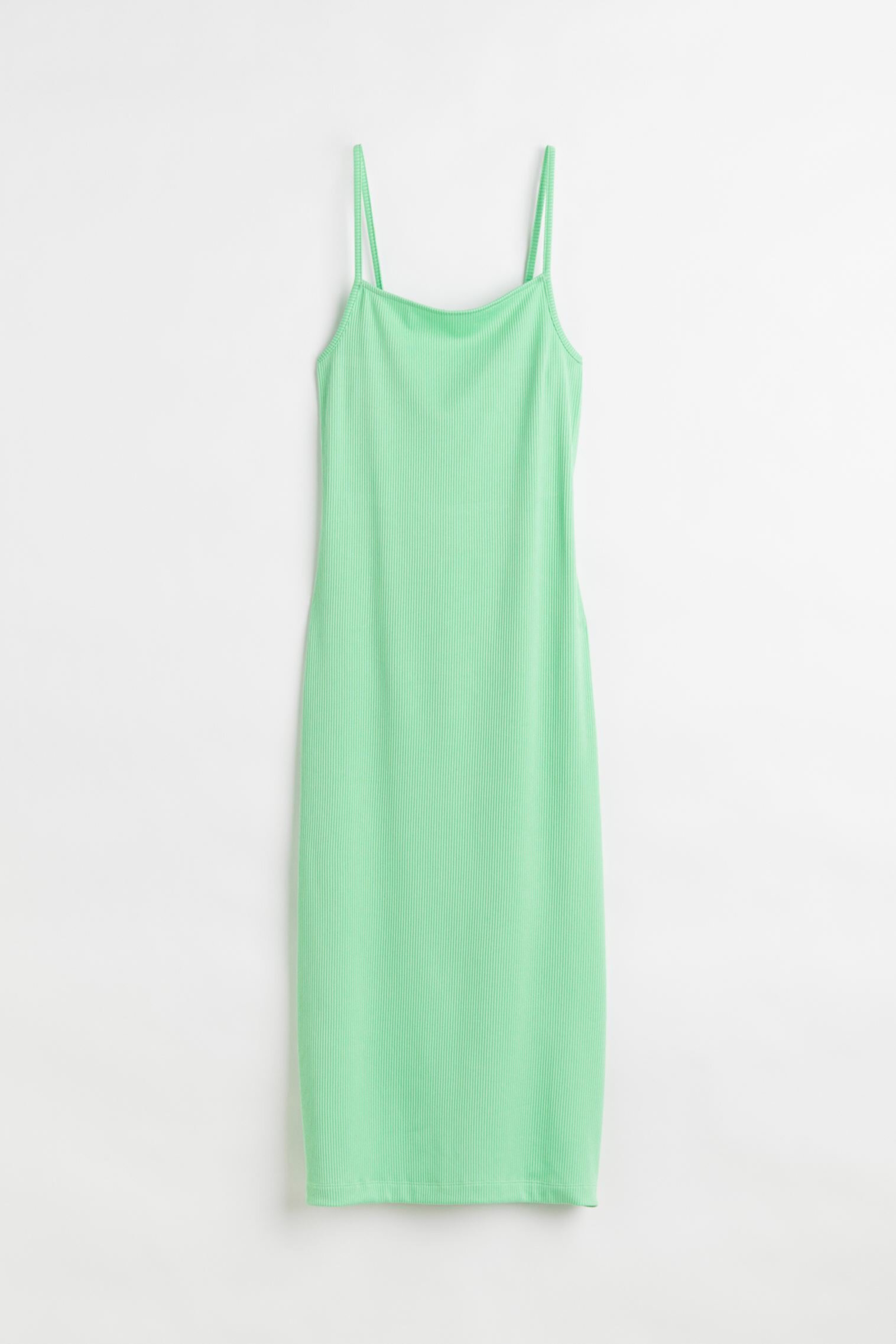Платье из трикотажа в рубчик с открытой спиной H&M