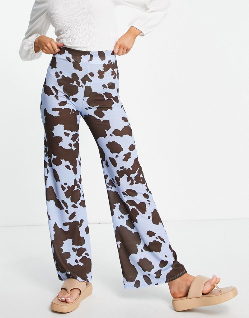 Марлевые брюки с коровьим принтом ASOS DESIGN Dad ASOS DESIGN