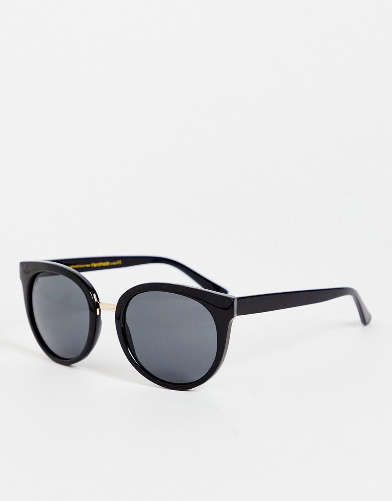 Черные круглые солнцезащитные очки «кошачий глаз» A.Kjaerbede Grey A.Kjaerbede