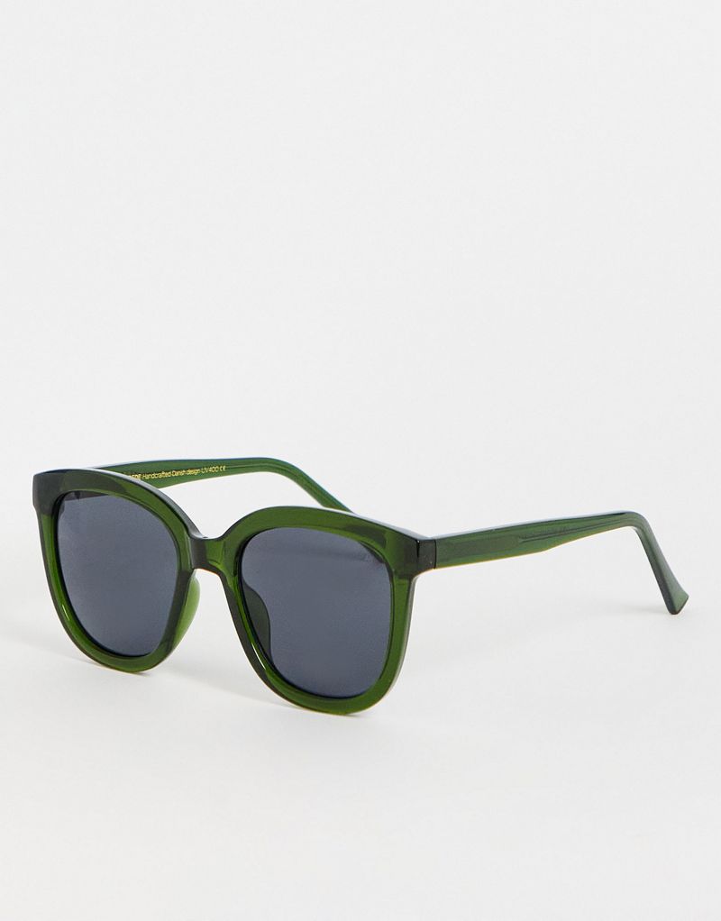 Темно-зеленые прозрачные солнцезащитные очки большого размера A.Kjaerbede Billy A.Kjaerbede