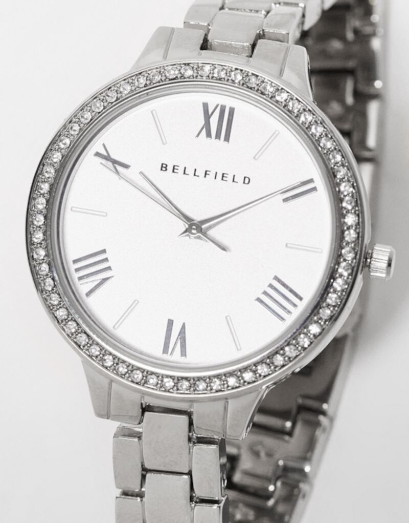 Серебряные часы Bellfield с тонким ремешком и бриллиантами Bellfield