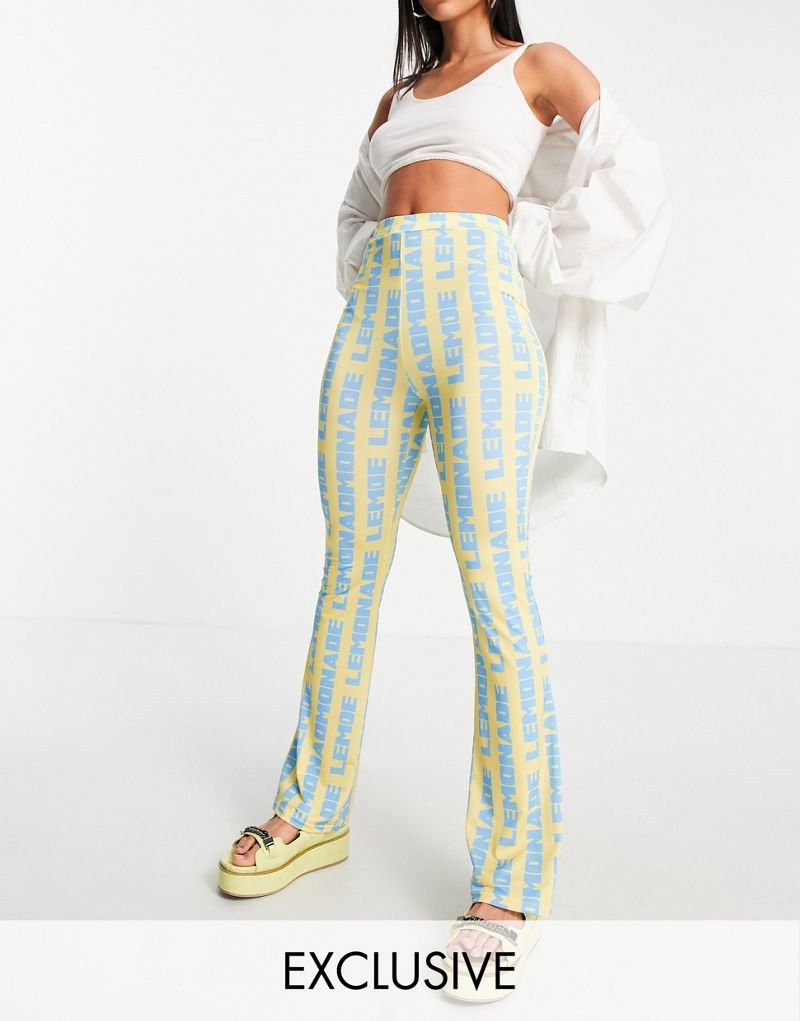 Облегающие брюки-клеш COLLUSION с лимонадом лимонного цвета Collusion