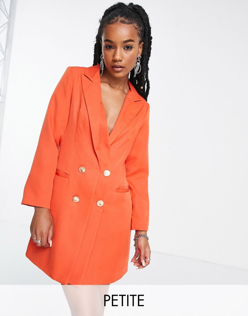Оранжевое приталенное платье мини-блейзер Extro & Vert Petite Extro & Vert