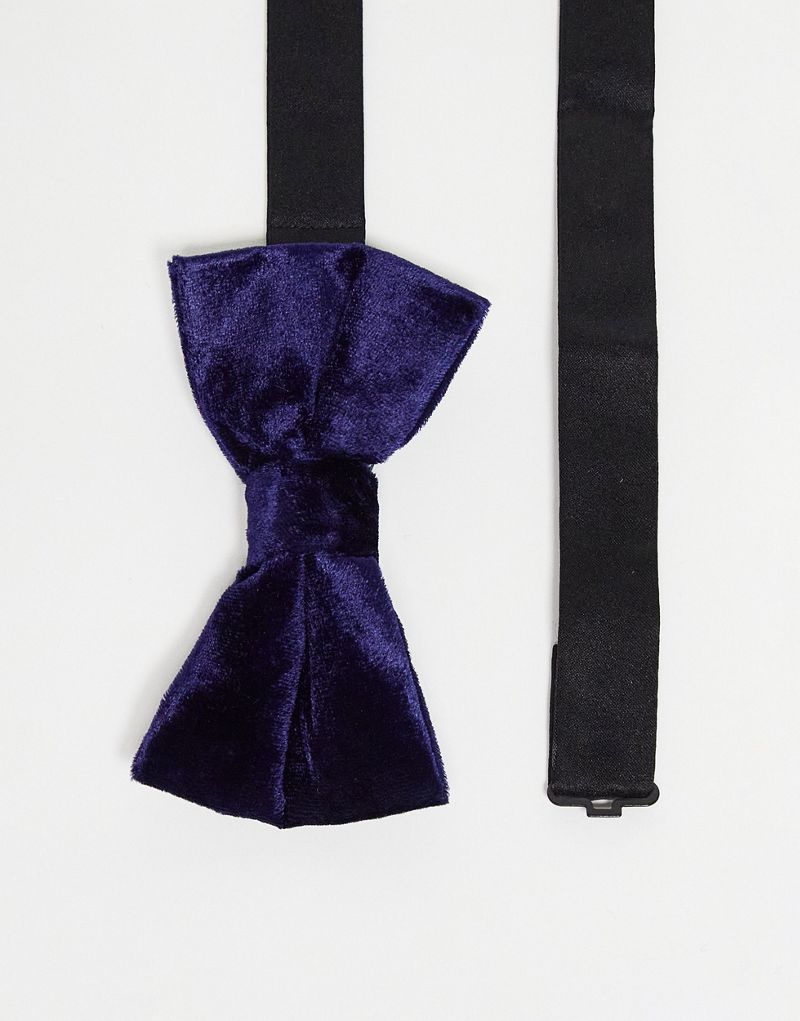 Темно-синий бархатный галстук-бабочка French Connection French Connection
