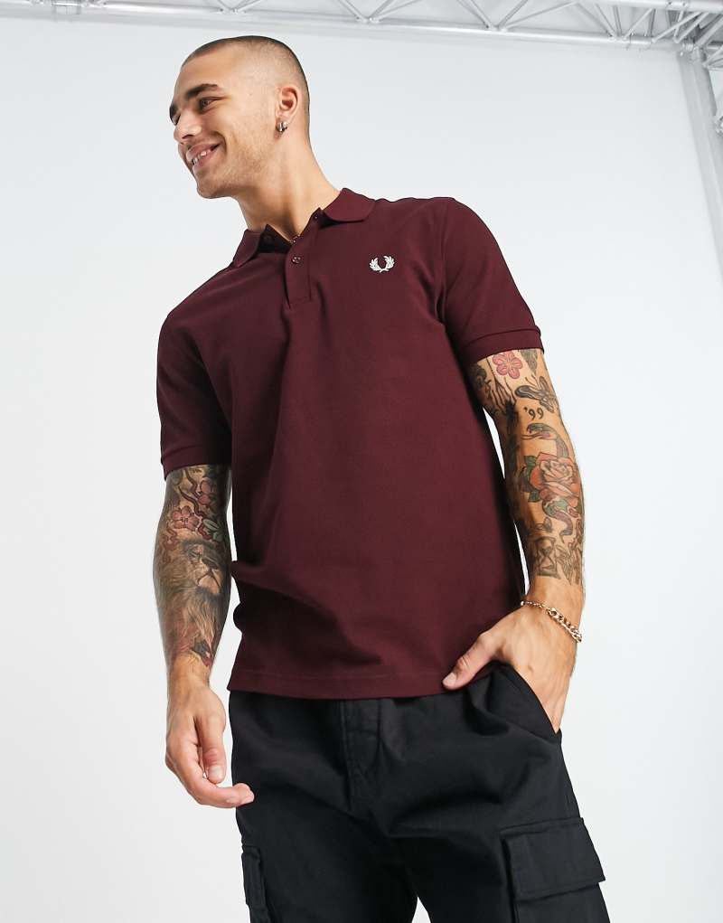 Футболка-поло Fred Perry красная с логотипом и рубашечным воротником Fred Perry