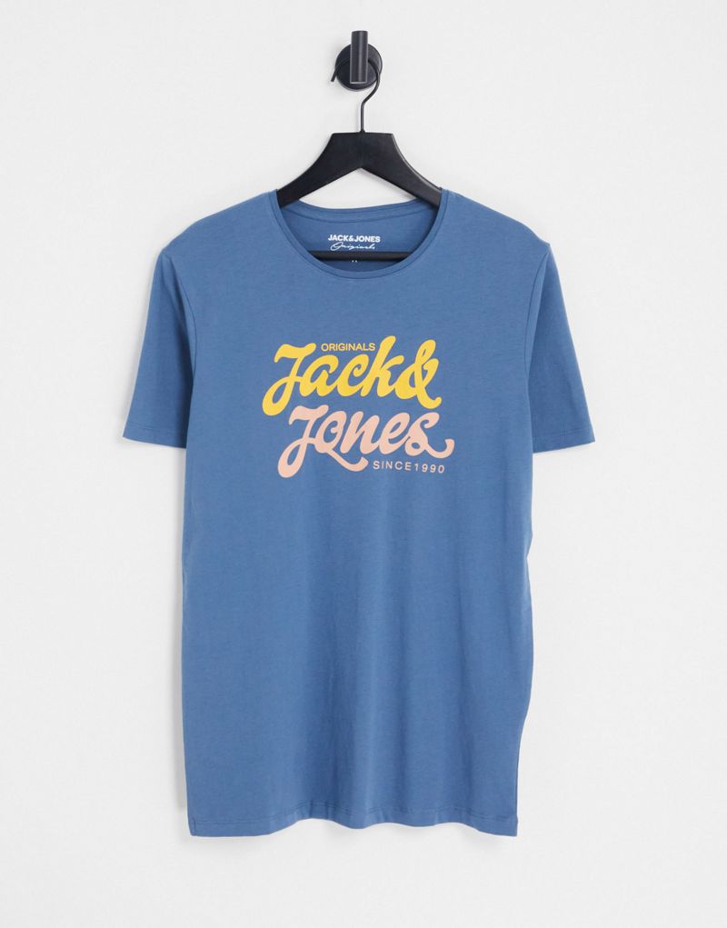 Синяя футболка с логотипом Jack & Jones Jack & Jones