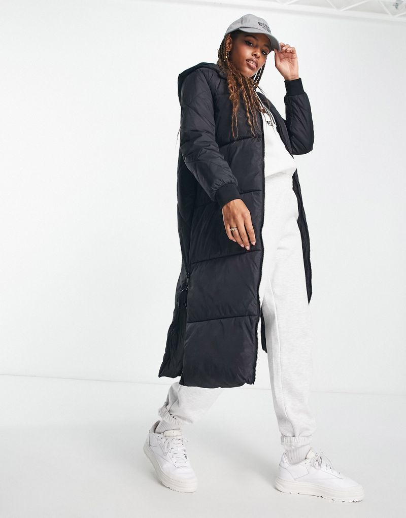 Женское Пальто JDY с капюшоном макси длины в черном цвете JDY
