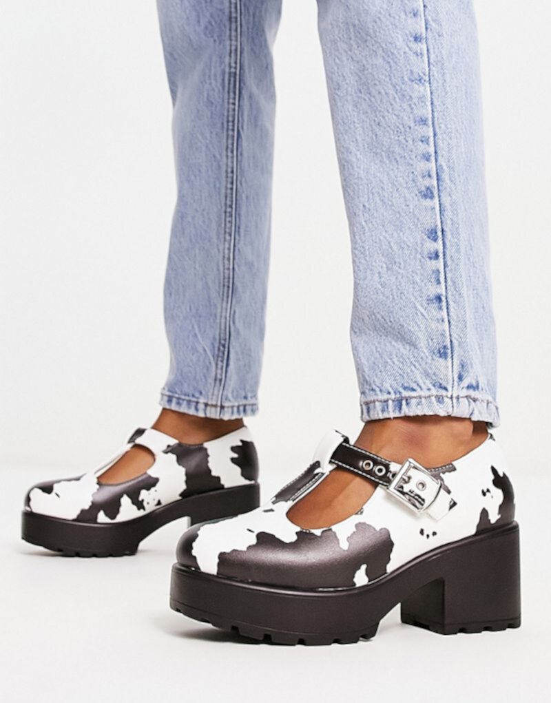 Массивные туфли Koi Mary Jane с коровьим принтом Koi Footwear