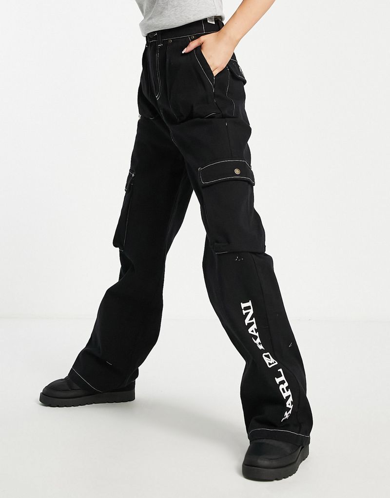 Свободные брюки карго в стиле ретро с контрастным логотипом Karl Kani Karl Kani