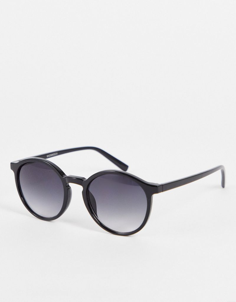 Черные классические солнцезащитные очки Madein в округлой оправе Madein.