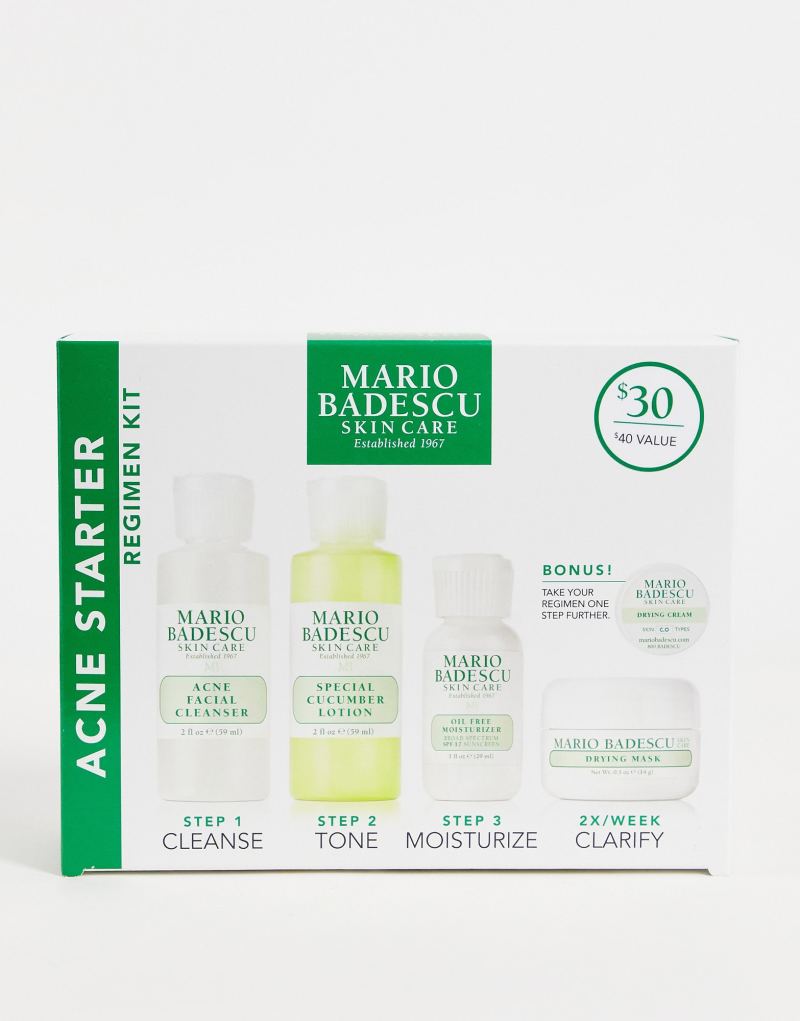 Стартовый набор для лечения акне Марио Бадеску. Скидка 25%. Mario Badescu