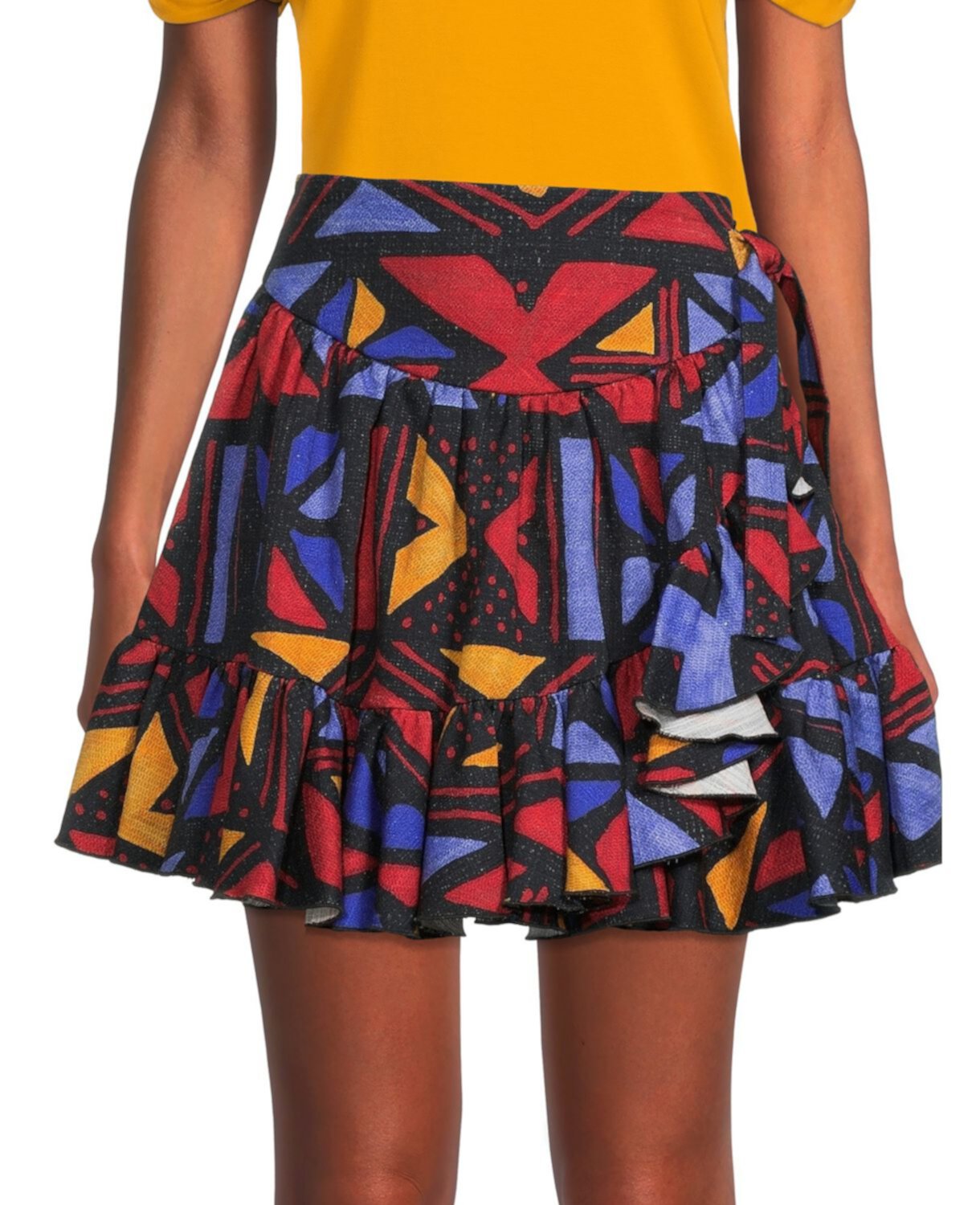 Мини-юбка с геометрическим рисунком Stella Jean
