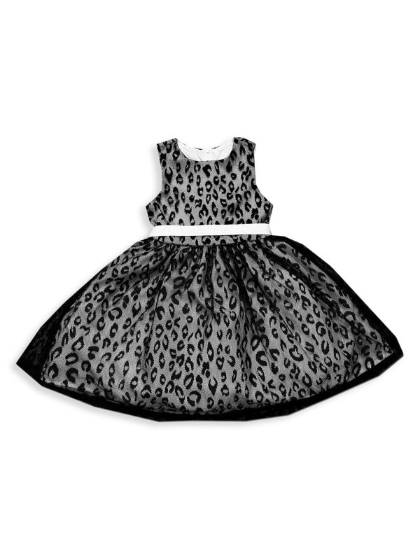 Сетчатое платье с леопардовым узором для маленьких девочек и девочек Joe-Ella